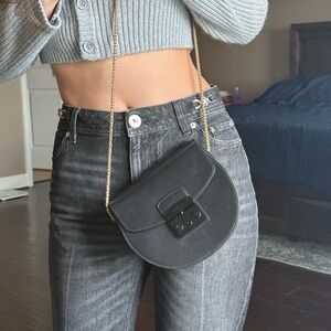 Elegant Black Crossbody Furla Bag